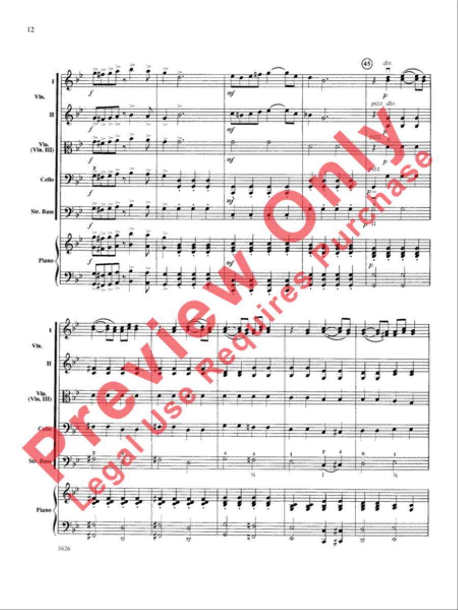 Two South American Tangos String Orchestra scores gallery preview page 13