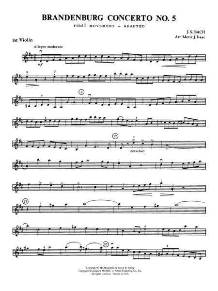 Brandenburg Concerto No. 5: 1st Violin