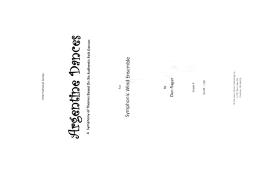 Argentine Dances Concert Band scores gallery preview page 1