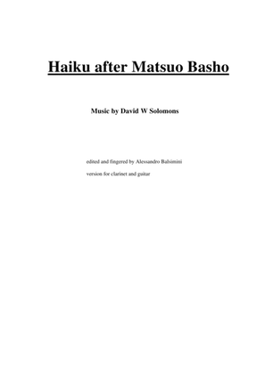 David Warin Solomons: Haikus by Matsuo Basho for Bb clarinet and gutiar