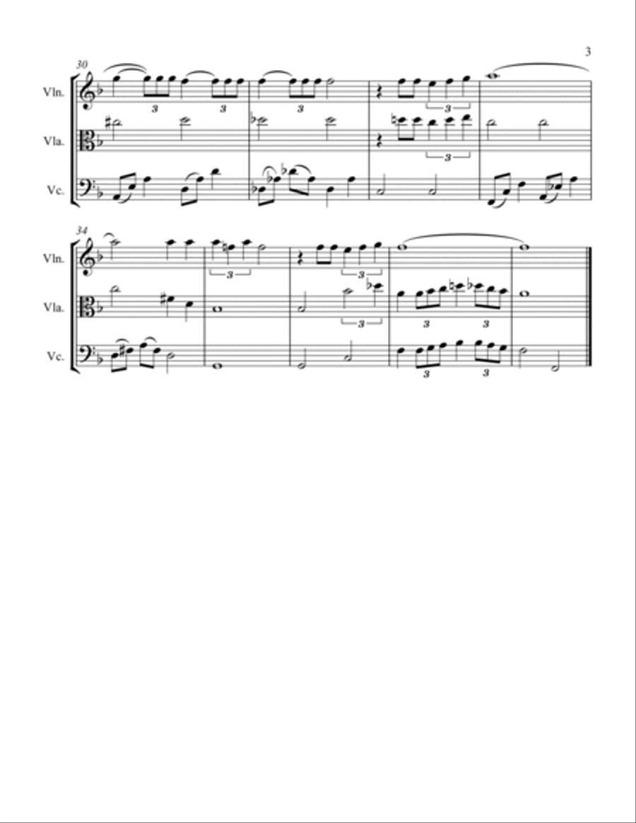 What A Wonderful World String Trio scores gallery preview page 3