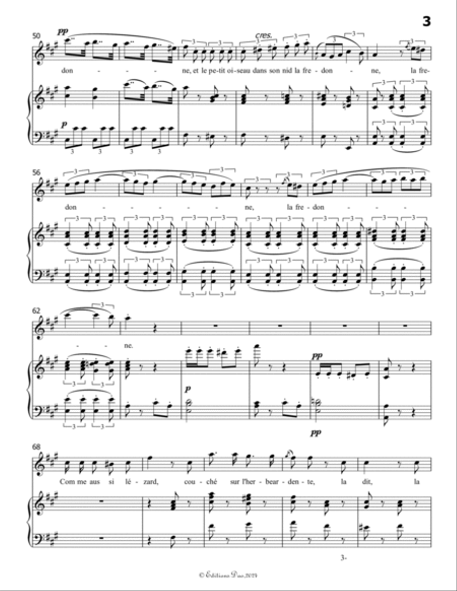 Chant de mai, by Meyerbeer, in A Major Piano, Vocal scores gallery preview page 5