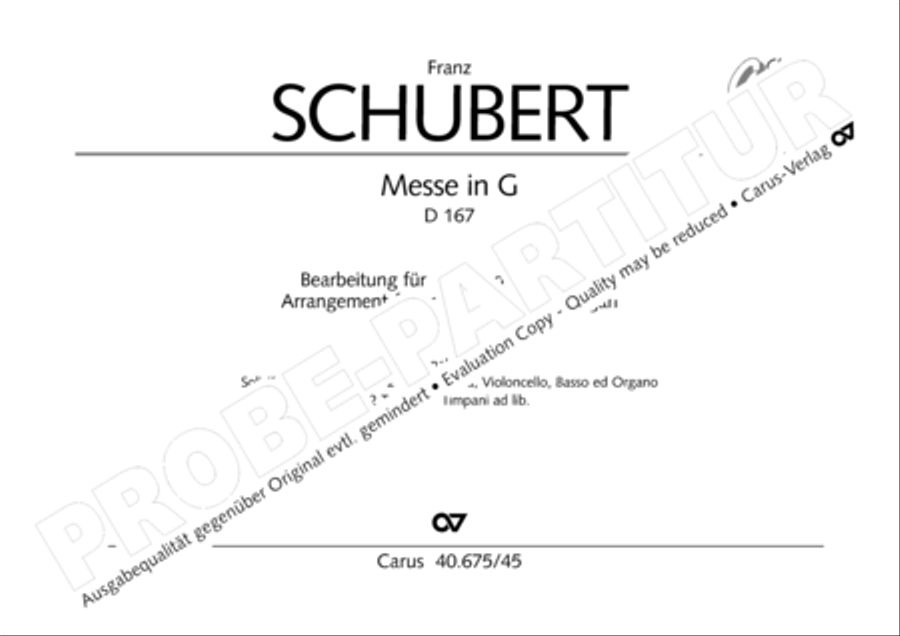 Mass in G Major 4-Part scores gallery preview page 2