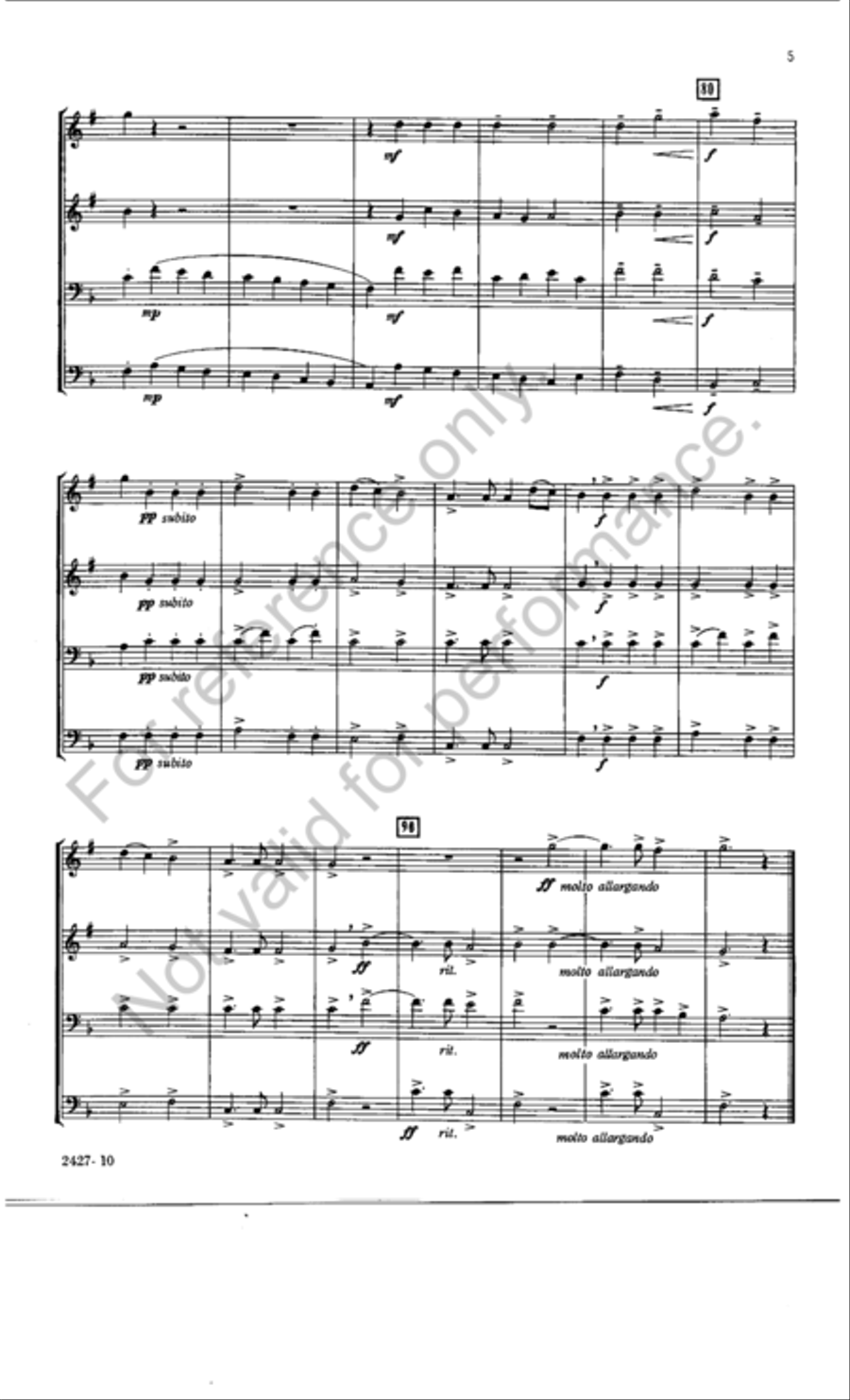Adagio and Presto Brass Quartet scores gallery preview page 6