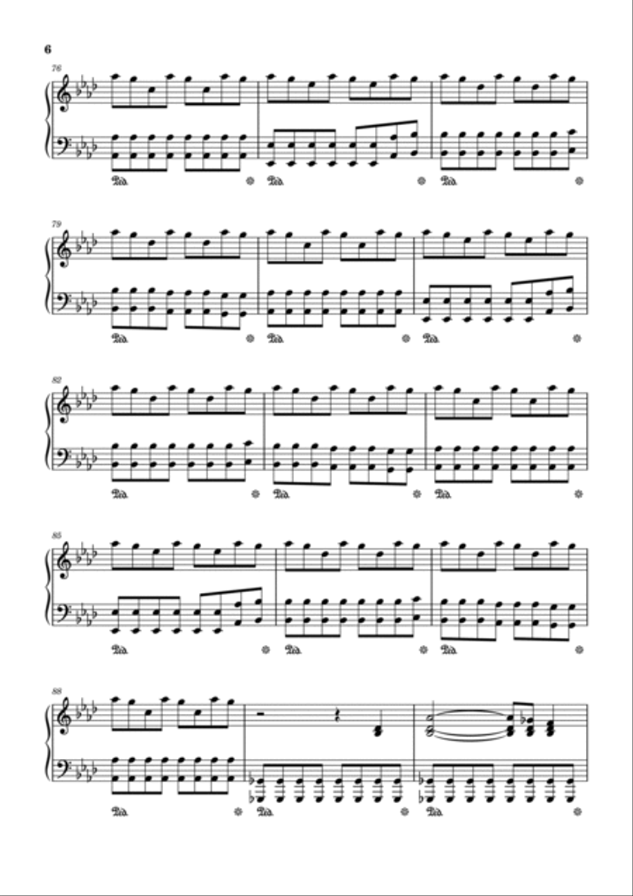 Clocks Piano Solo scores gallery preview page 6