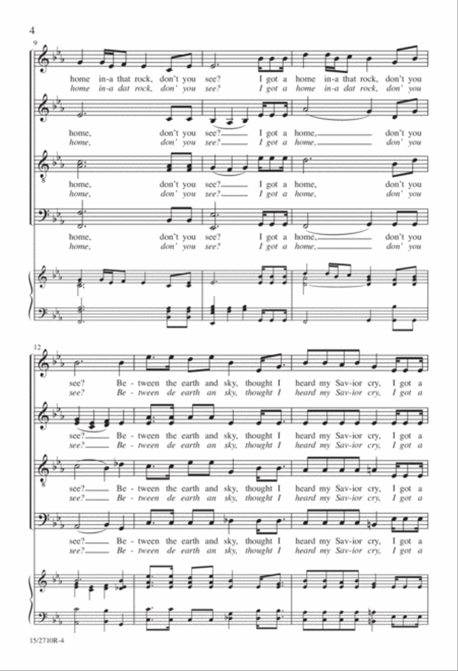 I Got a Home in-a That Rock Divisi scores gallery preview page 5