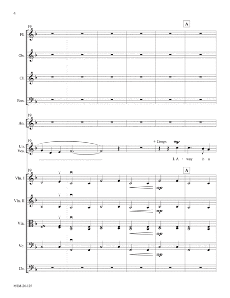 Away In A Manger Unison Choir scores gallery preview page 5