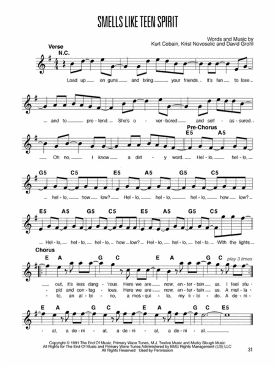 Easy Pop Melodies – Third Edition Electric Guitar scores gallery preview page 5