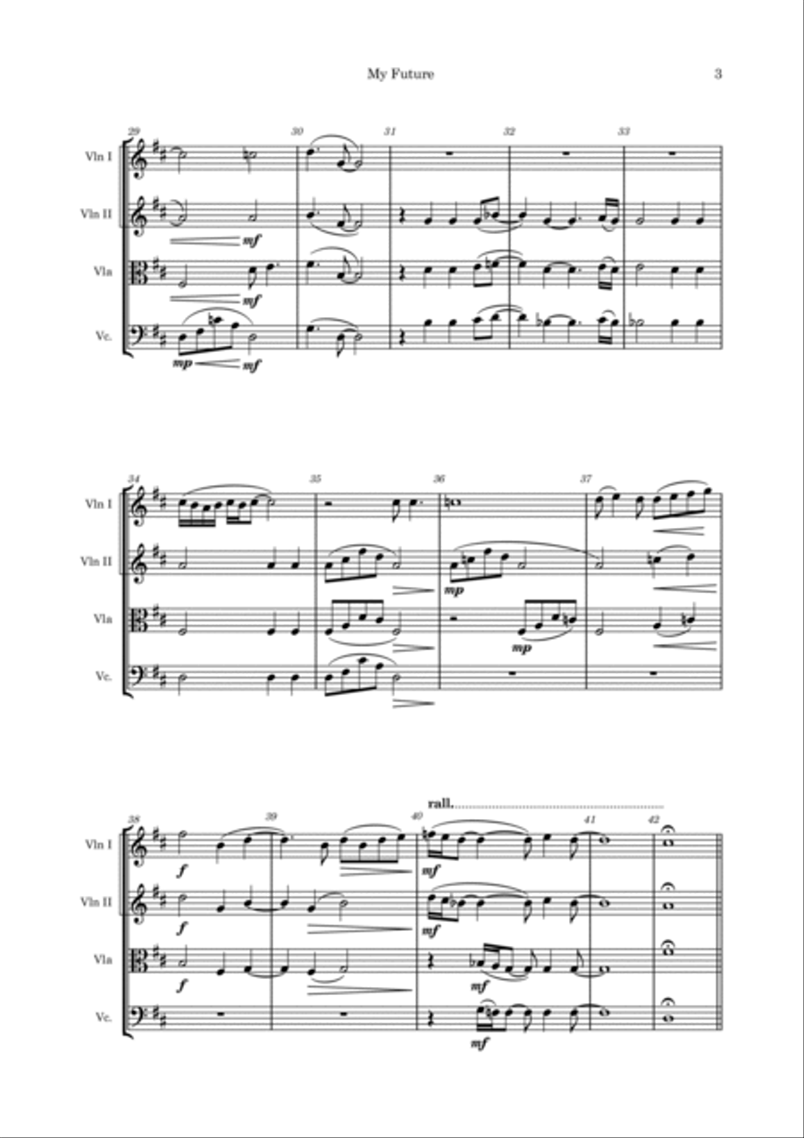 My Future String Quartet scores gallery preview page 3
