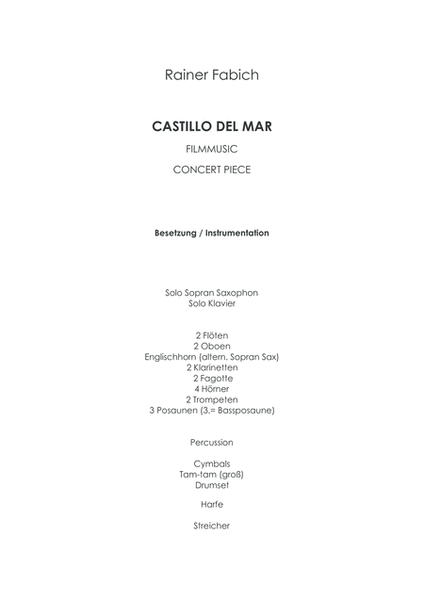 Castillo del Mar - Concert piece for soprano saxophone, piano and orchestra image number null