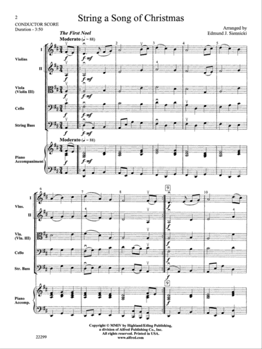String a Song of Christmas String Orchestra scores gallery preview page 2