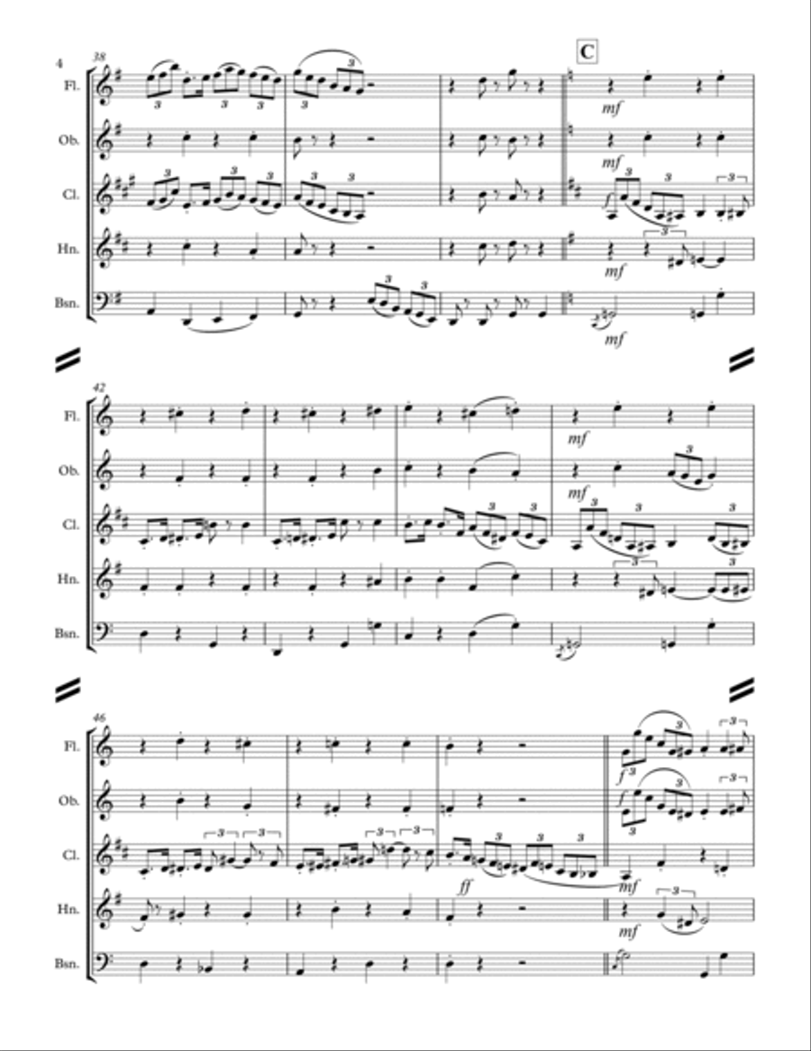 Nola (for Woodwind Quintet) Woodwind Quintet scores gallery preview page 5