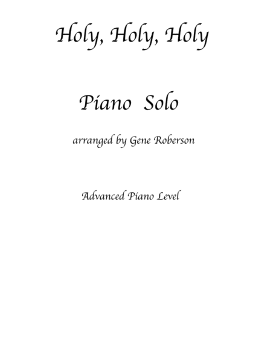 Holy, Holy, Holy Piano Solo Piano Solo scores gallery preview page 1