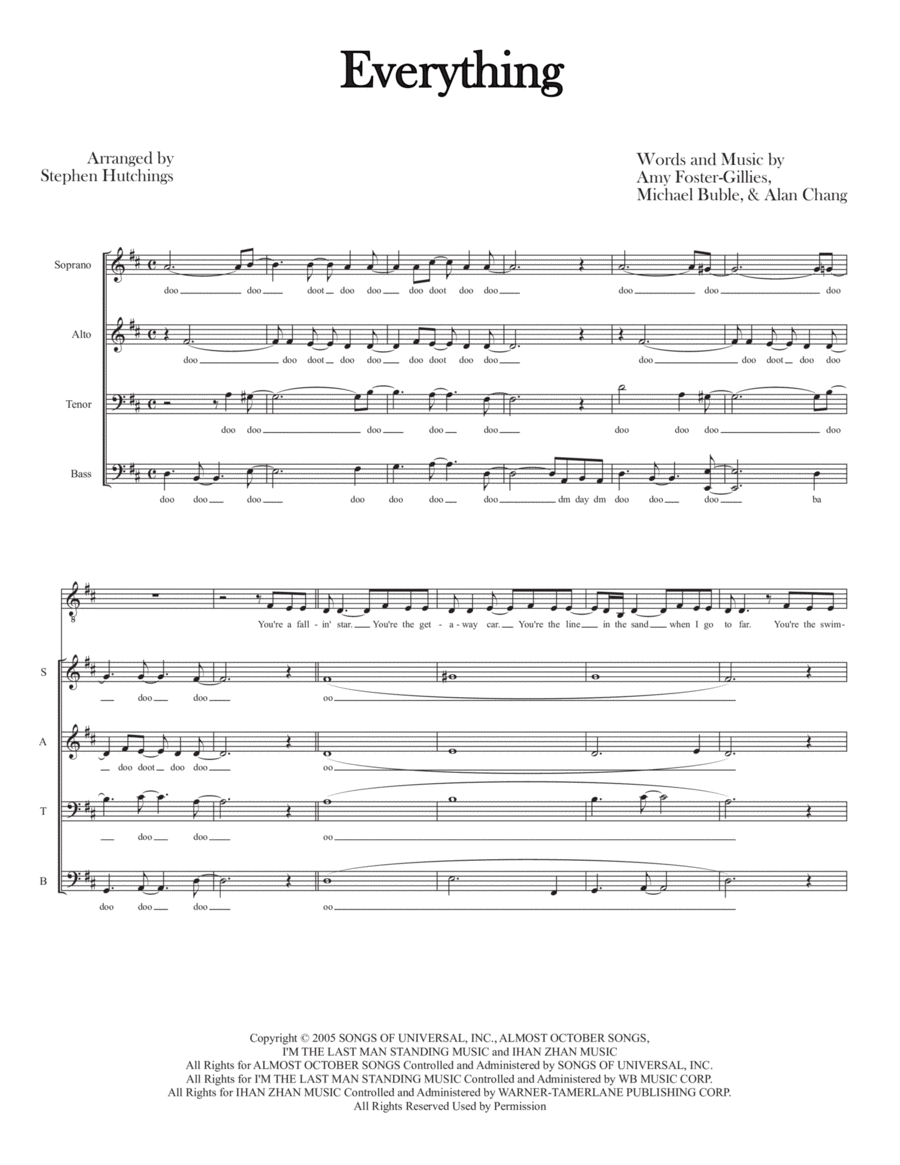 Everything 4-Part scores gallery preview page 1