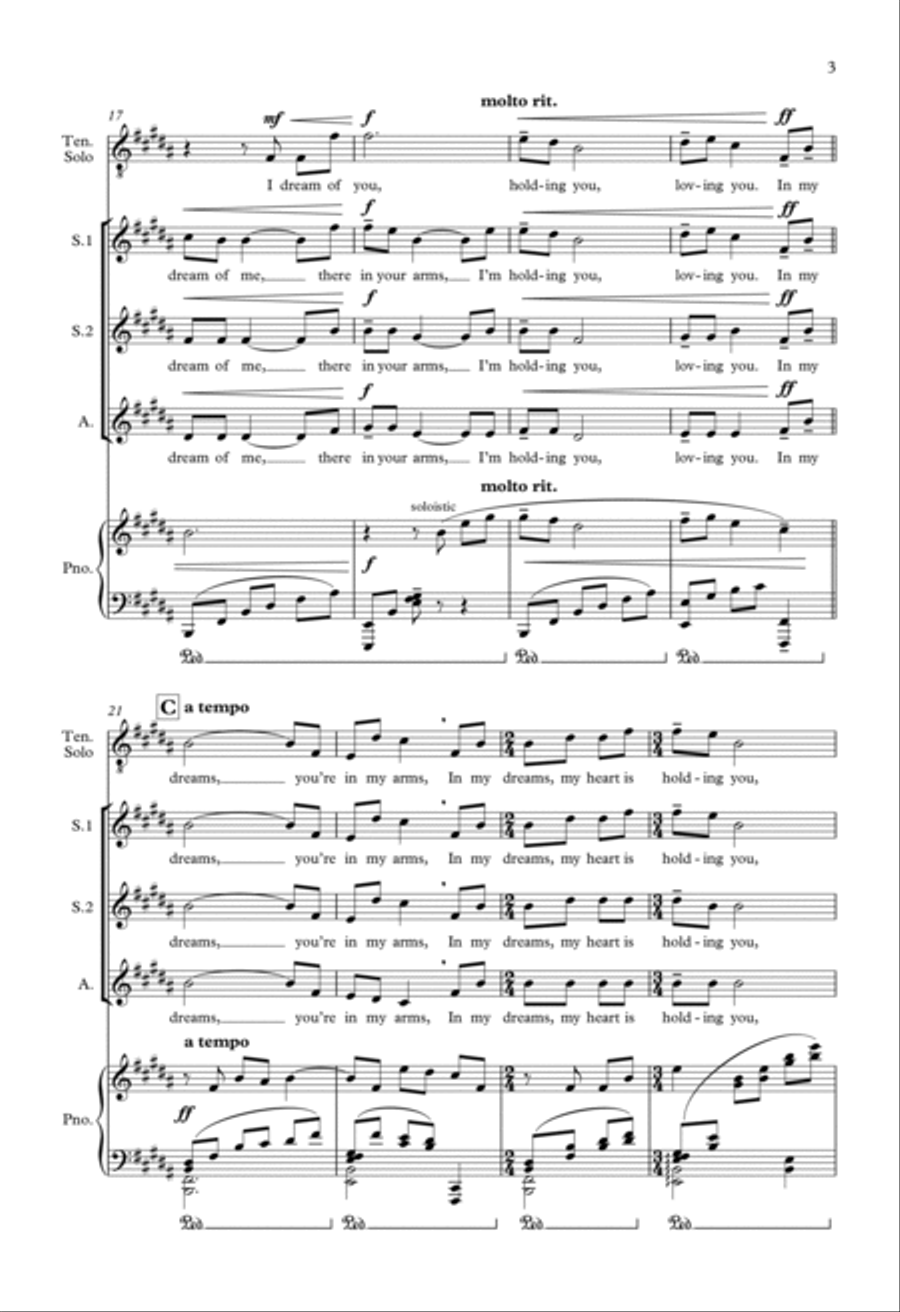 In My Dreams Choir scores gallery preview page 3
