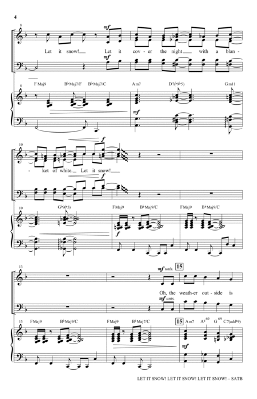 Let It Snow! Let It Snow! Let It Snow! (arr. Mark Hayes) 4-Part scores gallery preview page 2