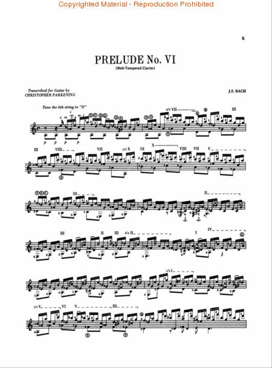 Parkening Plays Bach Classical Guitar scores gallery preview page 2