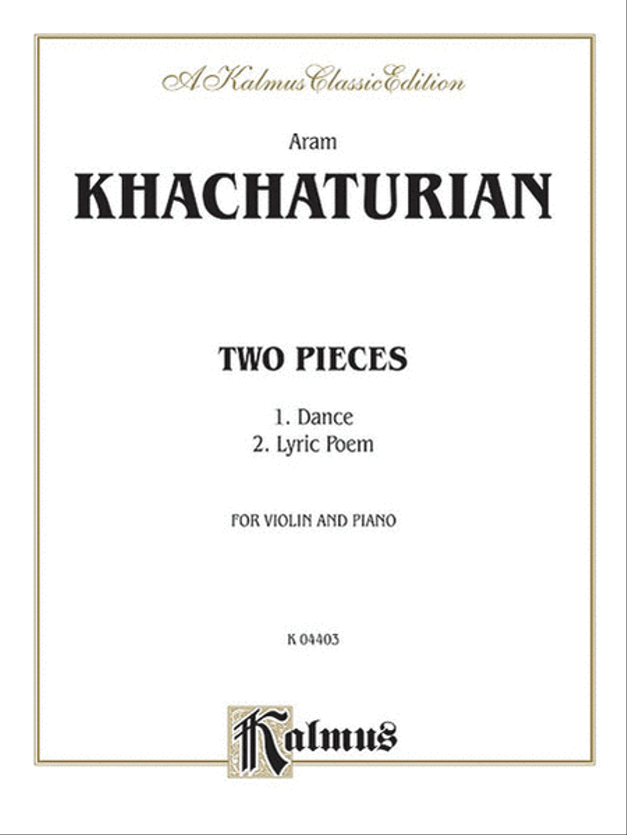 Two Pieces Violin Solo scores gallery preview page 1