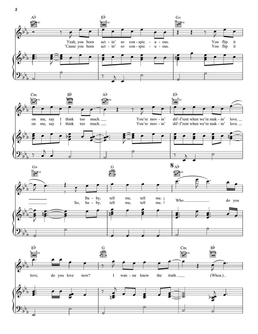 Who Do You Love (feat. 5 Seconds of Summer) Piano, Vocal, Guitar scores gallery preview page 2