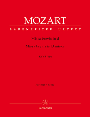 Missa brevis d minor, KV 65 (61a)