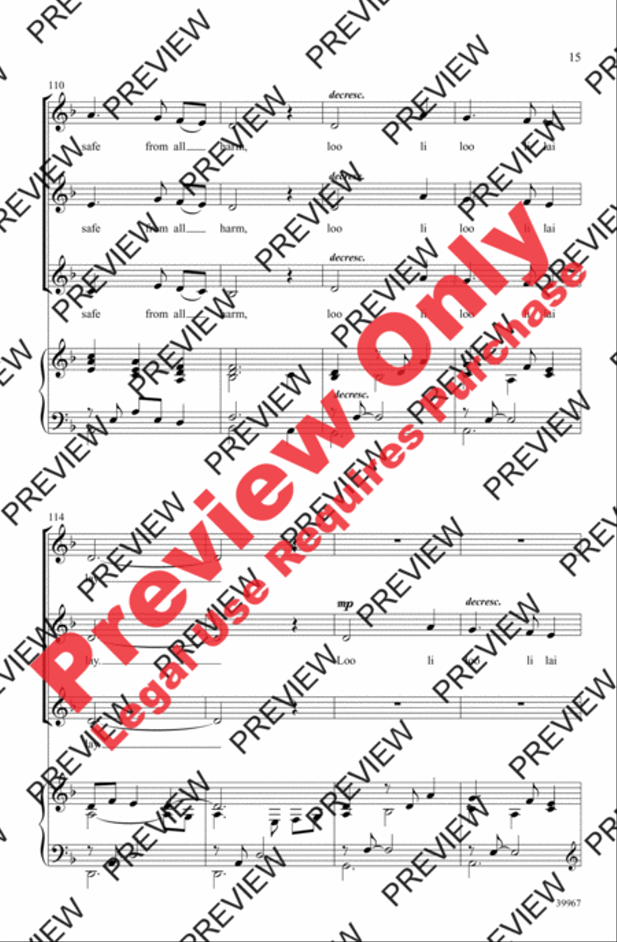 Sleepsong Sleepsong Women's Choir scores gallery preview page 15