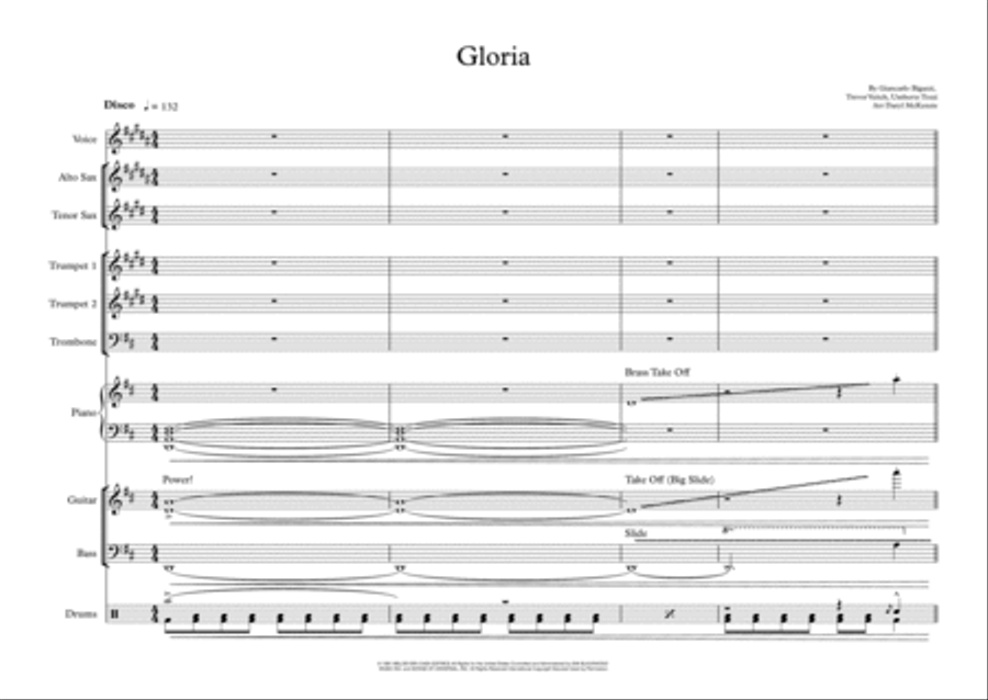Gloria Gloria Tenor Saxophone scores gallery preview page 1
