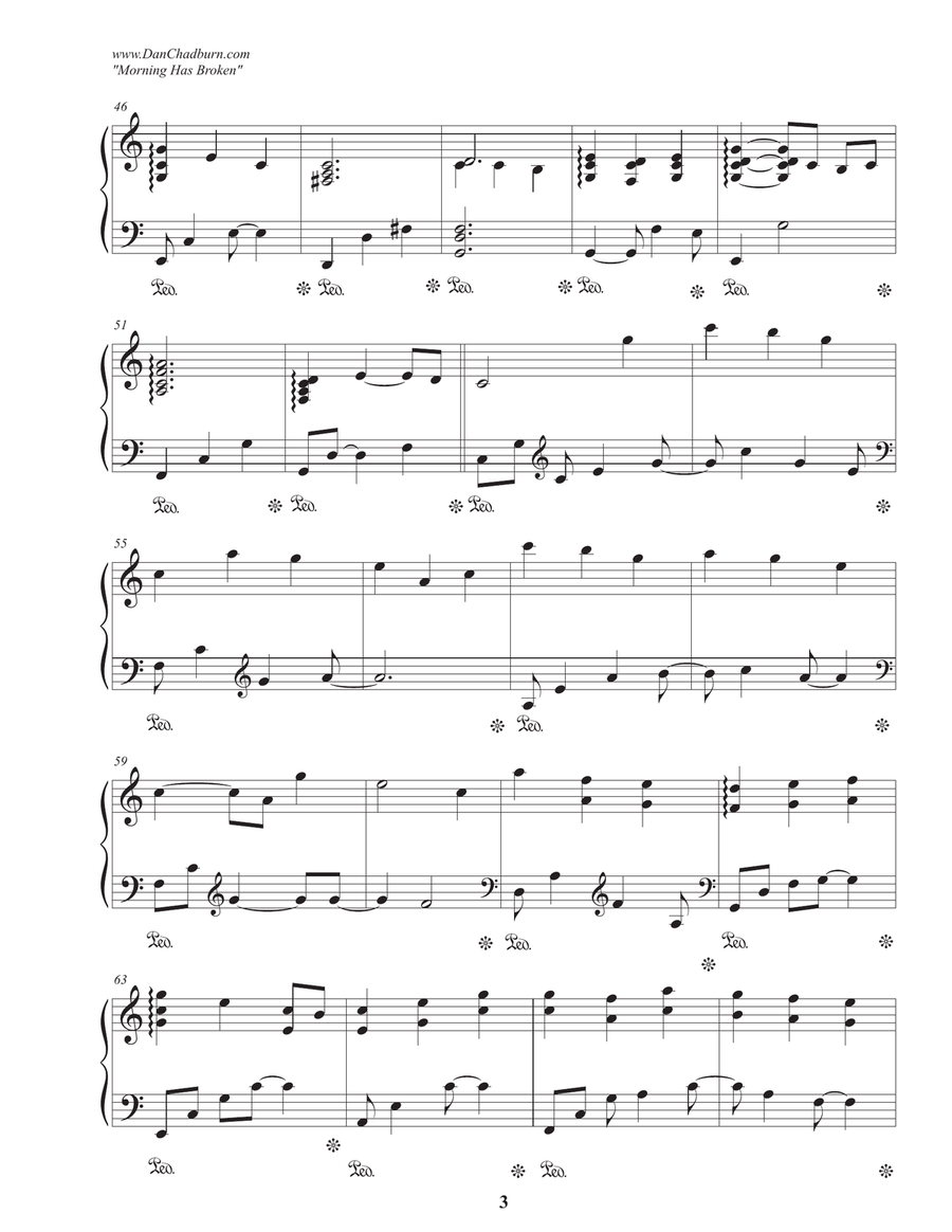 Morning Has Broken Piano Solo scores gallery preview page 3