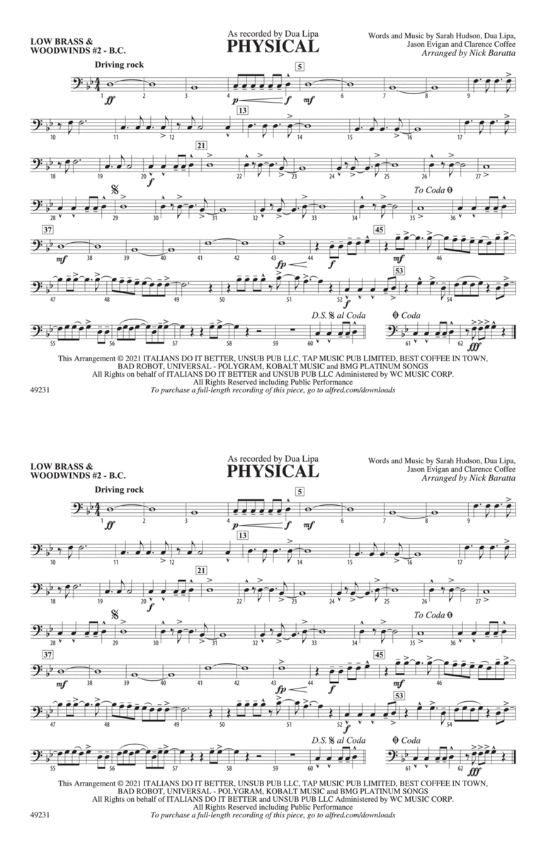 Physical: Low Brass & Woodwinds #2 - Bass Clef