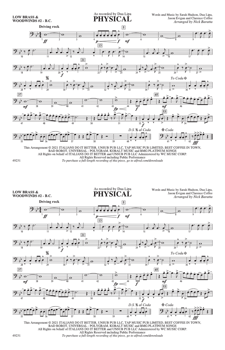 Physical: Low Brass & Woodwinds #2 - Bass Clef