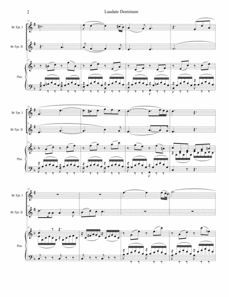 Laudate Dominum (Duet for Bb-Trumpet - Piano Accompaniment) image number null