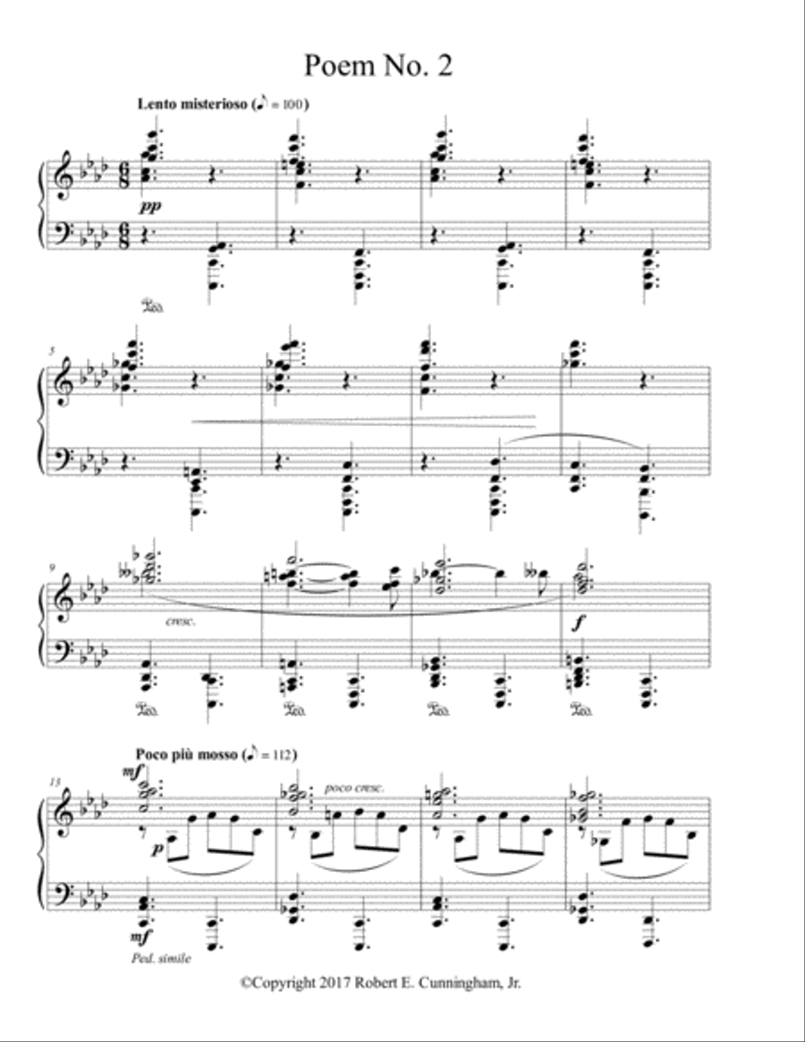 Poem No. 2 for Piano Piano Solo scores gallery preview page 2