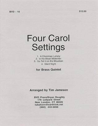 Book cover for 4 Carol Settings