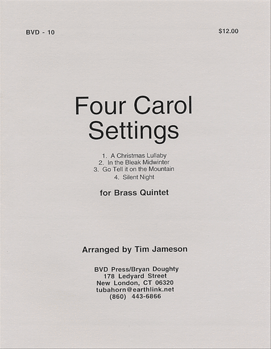 4 Carol Settings 4 Carol Settings Brass Quintet scores gallery preview page 1