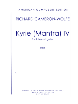 Book cover for [Cameron-Wolfe] Kyrie (Mantra) IV