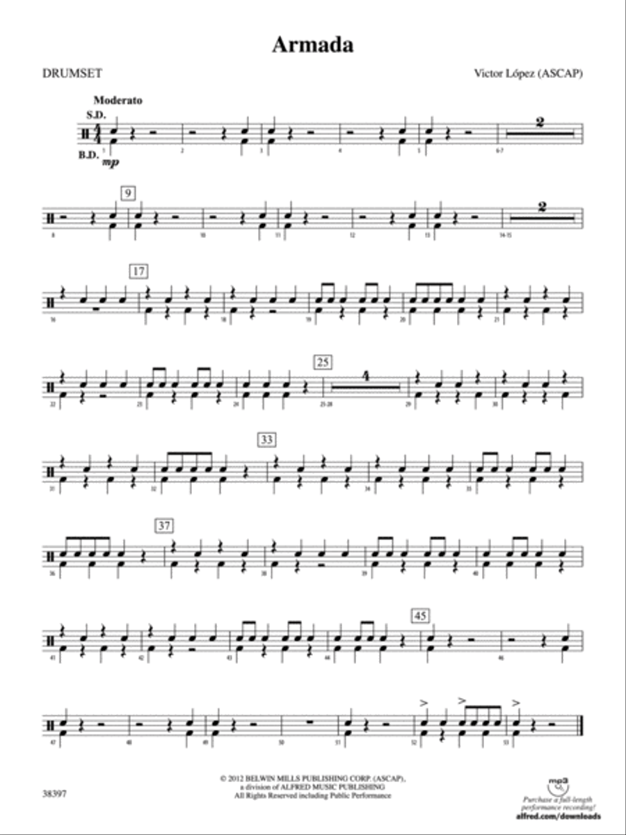 Armada: Drums Armada: Drums String Orchestra scores gallery preview page 1