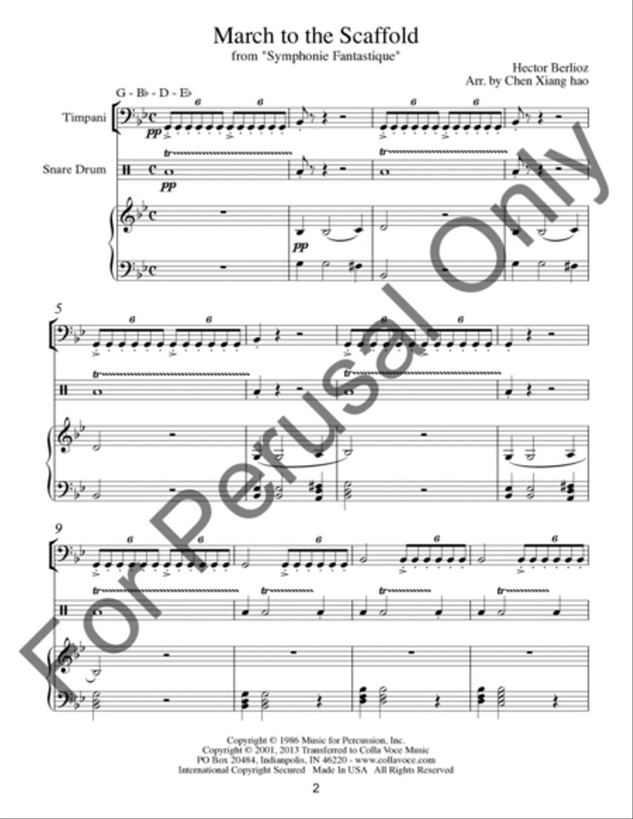 March To The Scaffold March To The Scaffold Percussion scores gallery preview page 3