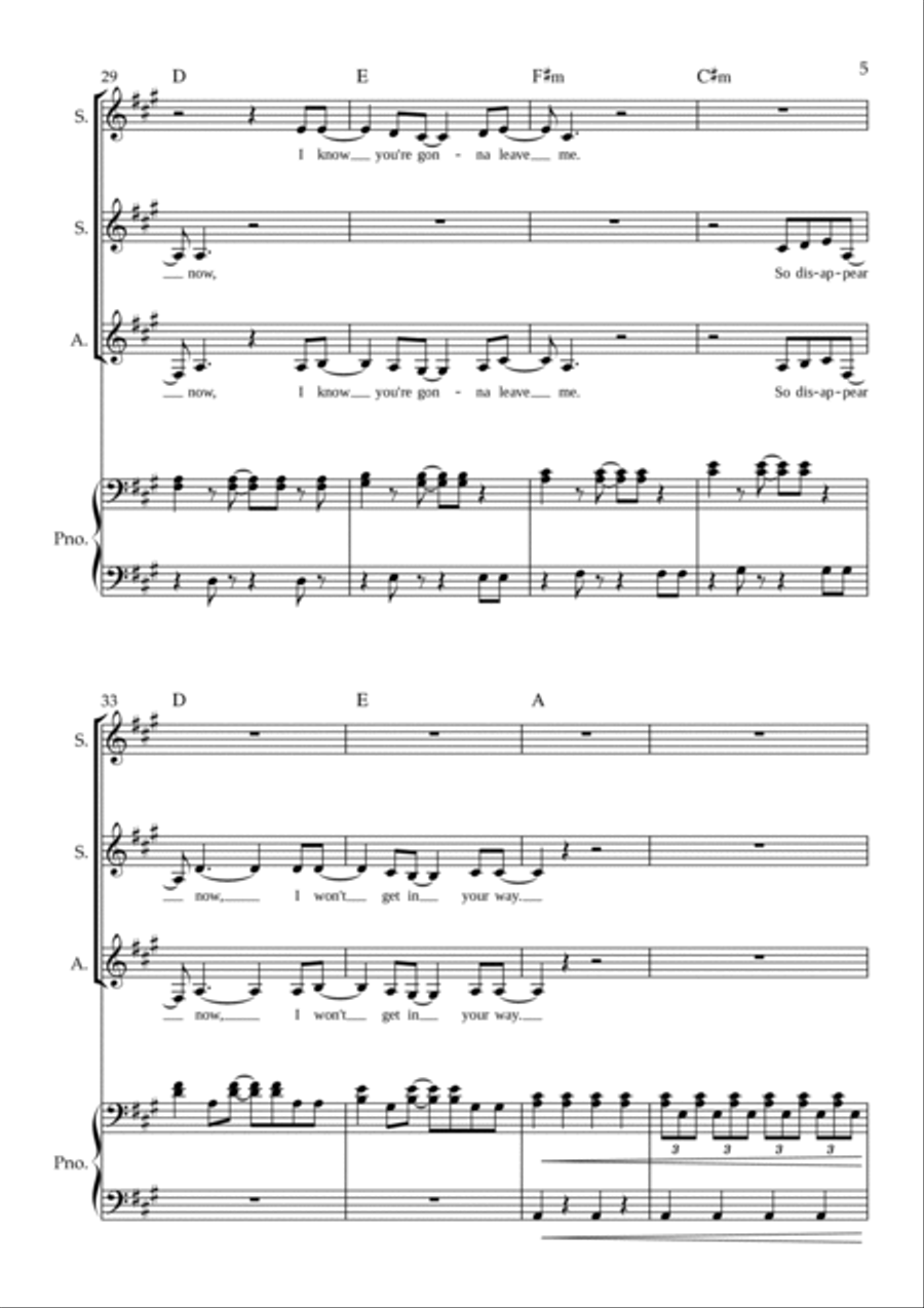 Let Me Down Easy SSA scores gallery preview page 5