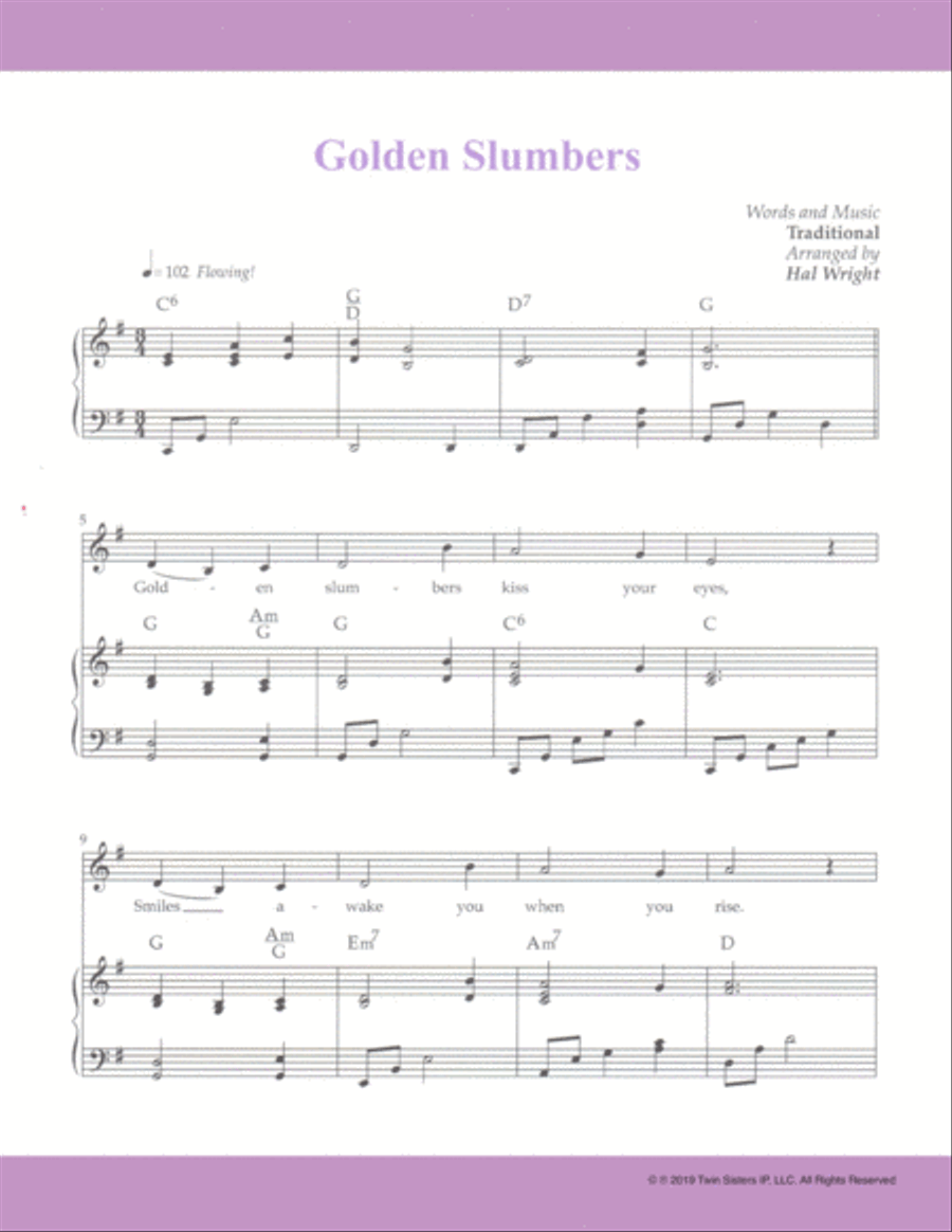 Golden Slumbers Voice scores gallery preview page 1