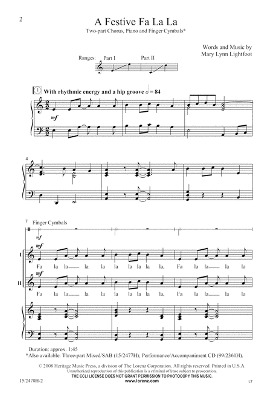 A Festive Fa La La 2-Part scores gallery preview page 3