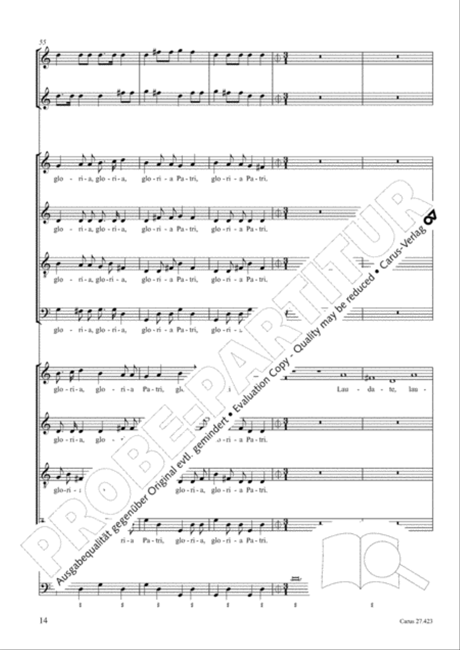 Laudate Dominum Secondo 4-Part scores gallery preview page 15