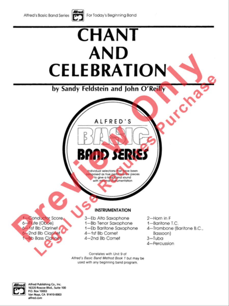 Chant and Celebration Concert Band scores gallery preview page 2