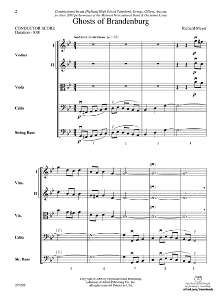 Ghosts of Brandenburg String Orchestra scores gallery preview page 2