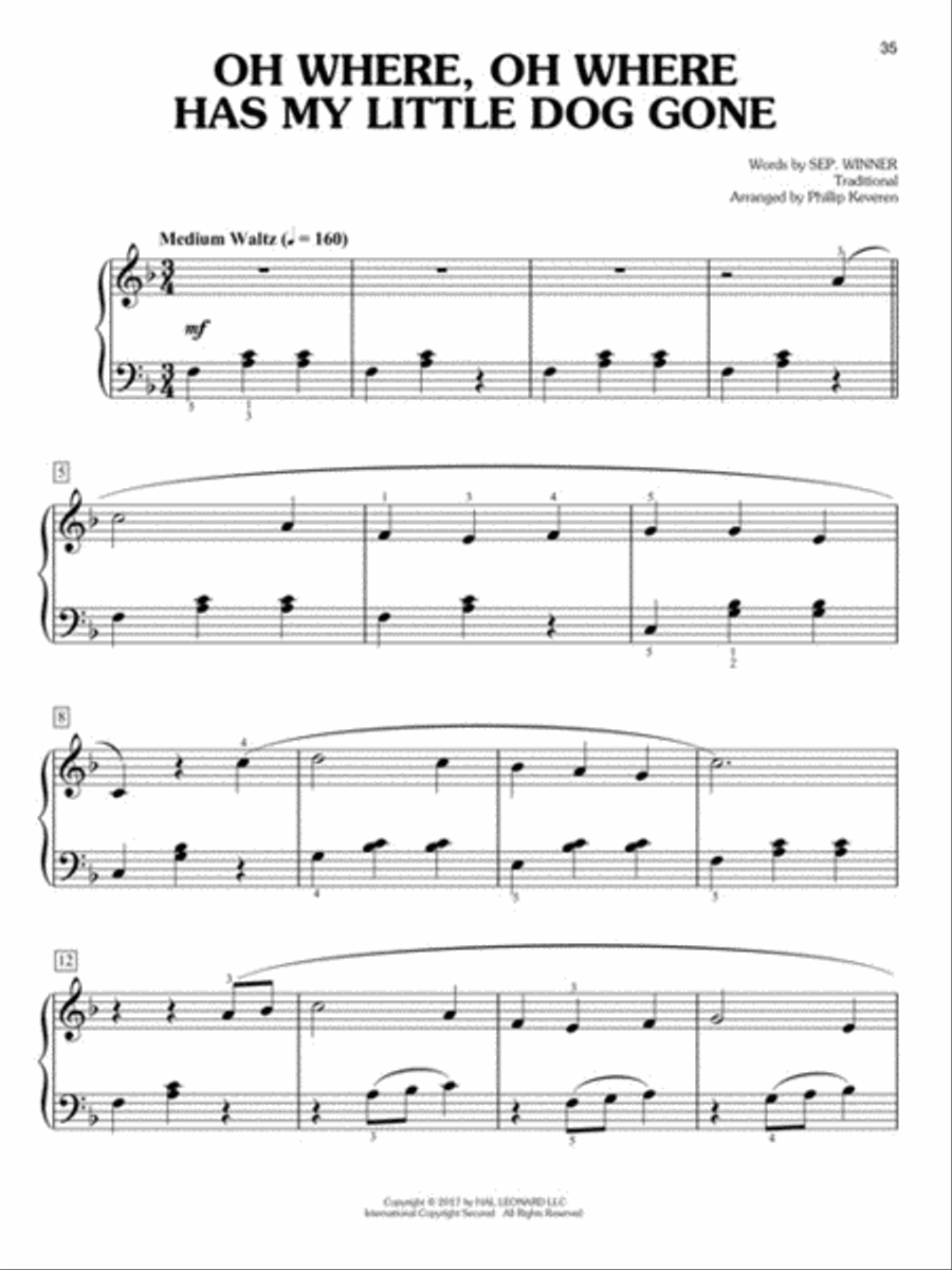 Songs from Childhood for Easy Classical Piano by Various Easy