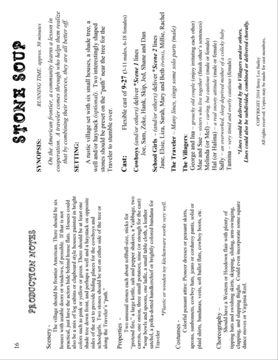 Stone Soup - Production Kit Small Ensemble scores gallery preview page 4