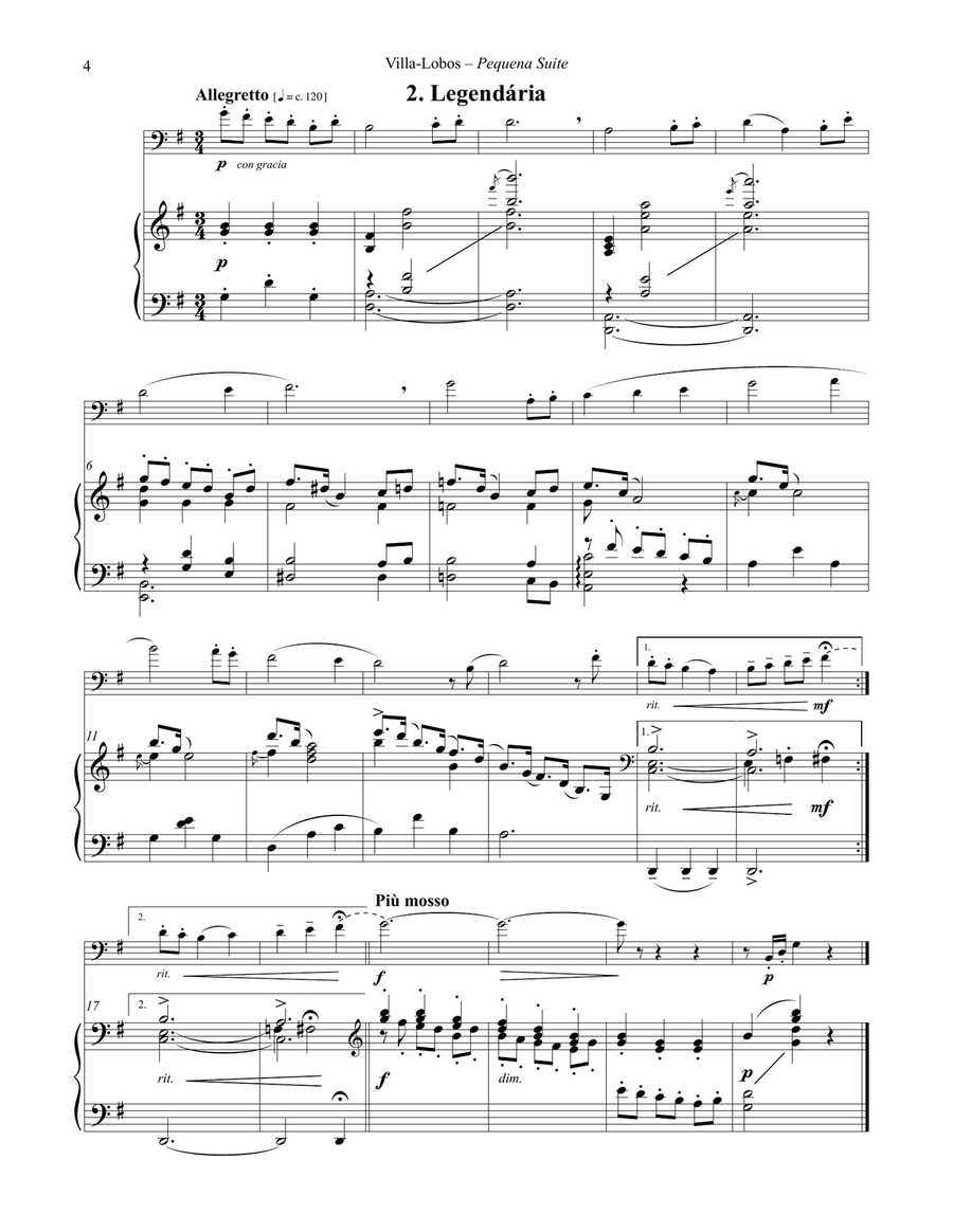 Pequena Suite for Euphonium and Piano Euphonium scores gallery preview page 4