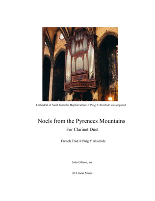 Book cover for Noels from the Pyrenees Mountains - clarinet duet