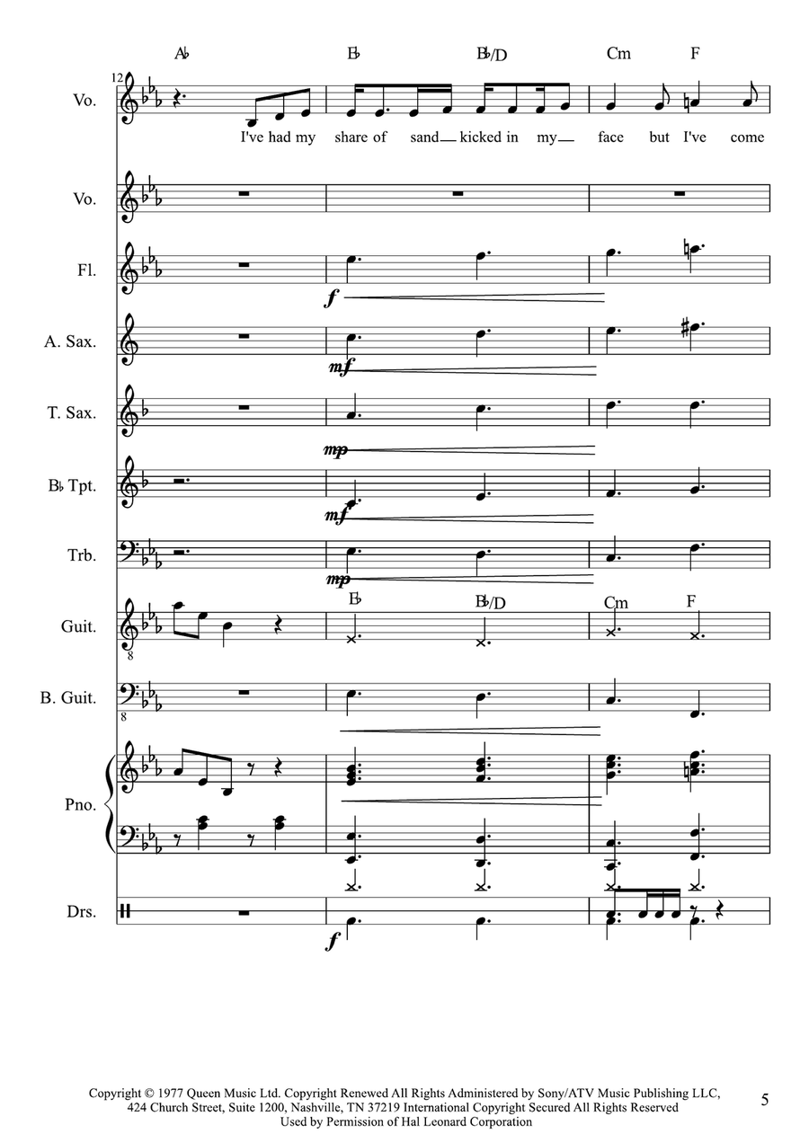 We Are The Champions Large Ensemble scores gallery preview page 5