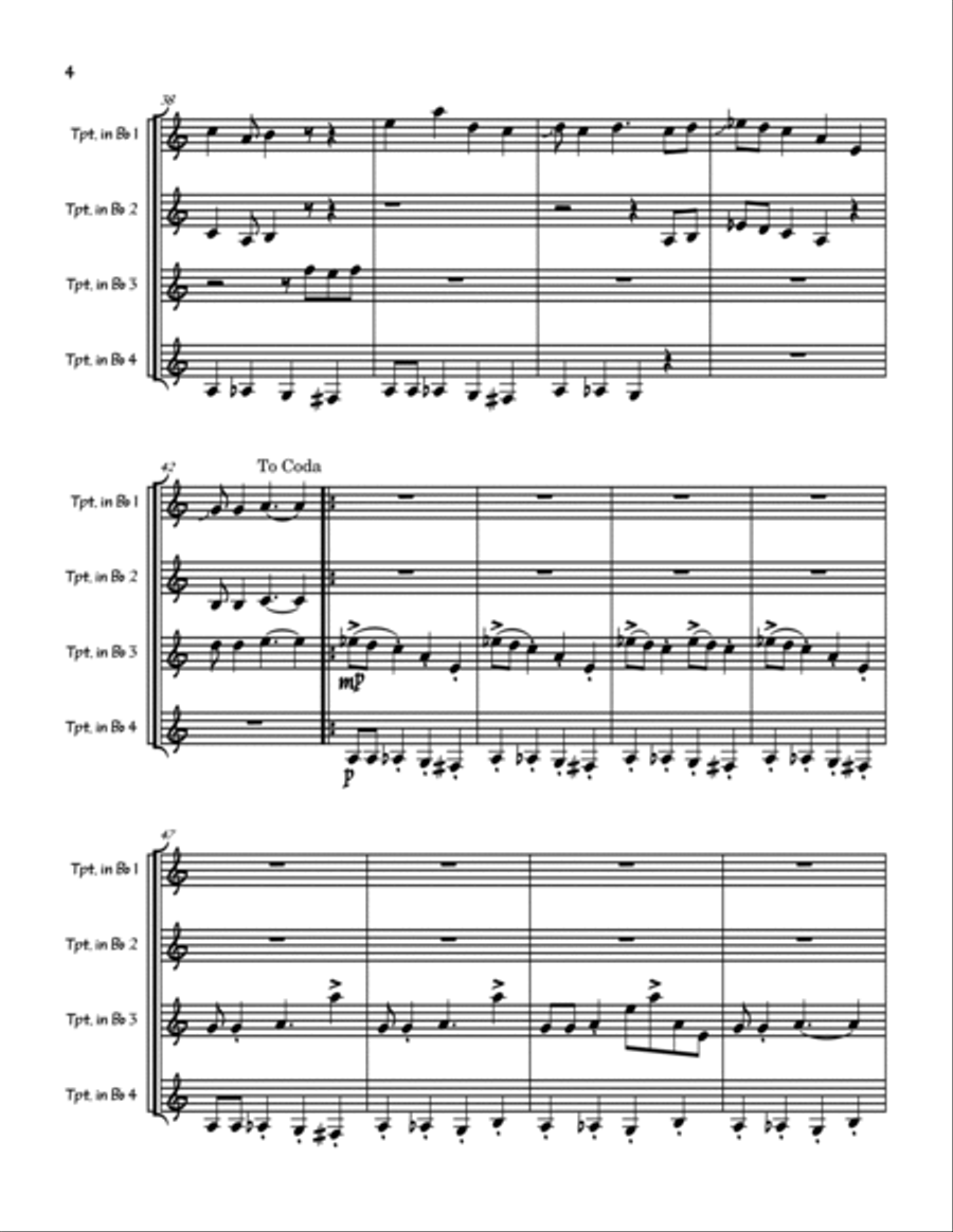 Dummy! Dummy! Brass Quartet scores gallery preview page 4