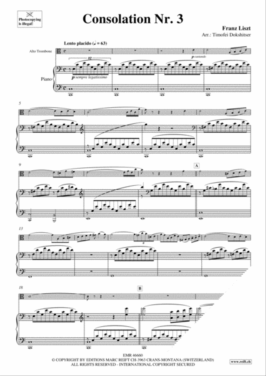 Consolation No. 3 Piano Accompaniment scores gallery preview page 3