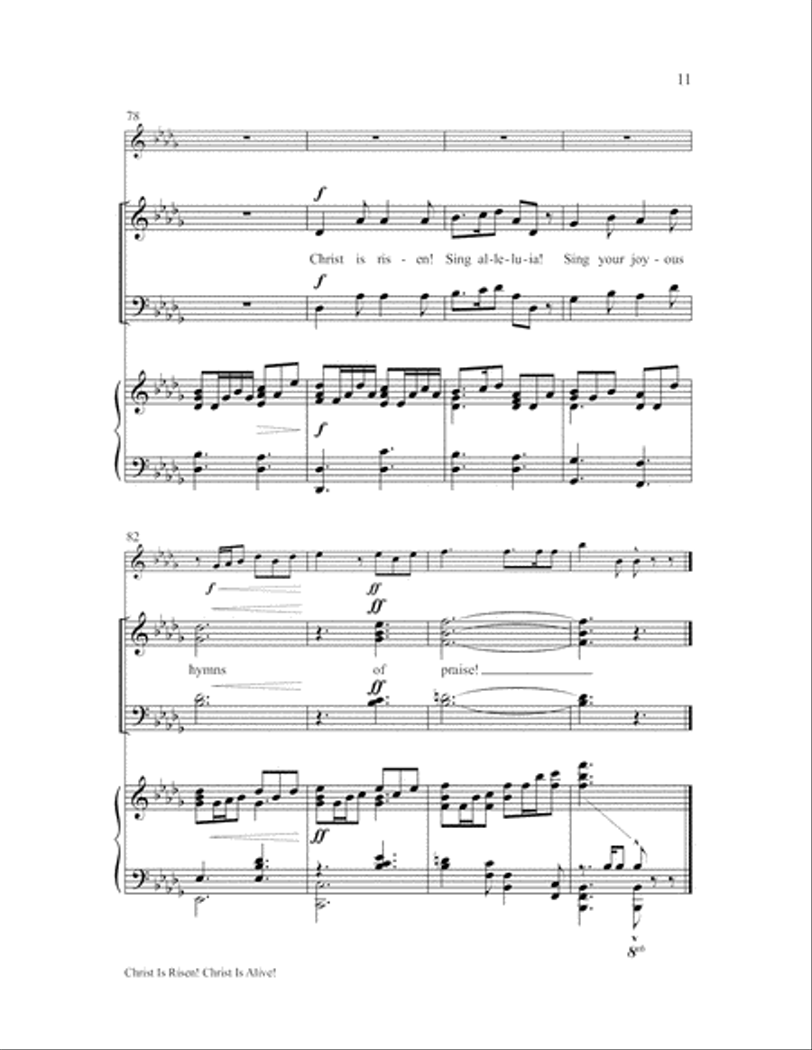 Christ Is Risen! Christ Is Alive! Choir scores gallery preview page 11